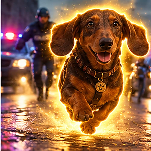 Aura running with golden energy